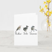 Funny Flicker Dodo Titmouse Karte (Gelbe Blume)
