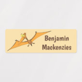 Funny Fliegender Pterodactyl Cartoon personalisier Etiketten (Design 1)