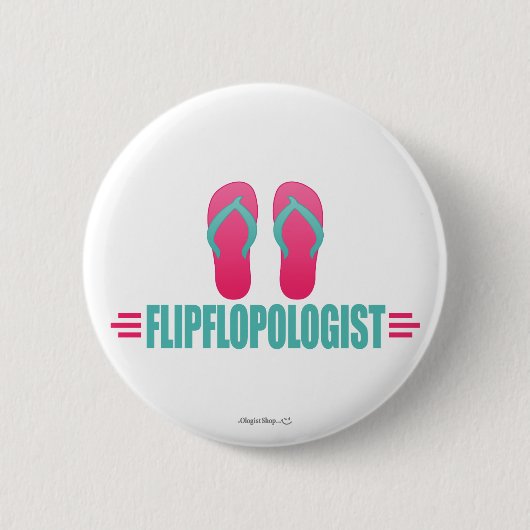 Funny Flip Flops Button (Vorderseite)