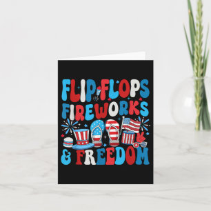 Funny Flip Flops Fireworks und Freiheit unabhängig Karte
