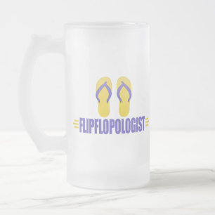 Funny Flip Flops Mattglas Bierglas