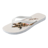Funny Flip Flops mit spielerischer Giraffe - Läche Badesandalen (Schrägansicht)