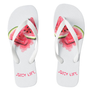 Funny Flip Flops mit Sweet Juicy Watermelons Badesandalen