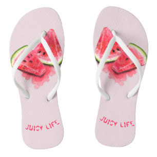Funny Flip Flops mit Sweet Juicy Watermelons Badesandalen