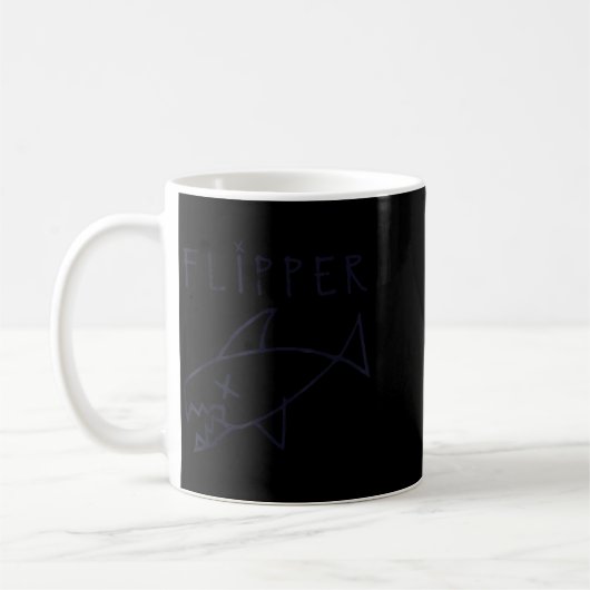 Funny Flipper Fish Die Sarcastic Graphic Kaffeetasse (Links)