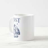 Funny Flippers Up Resist Pinguine Protest gegen Kaffeetasse (Vorderseite Links)