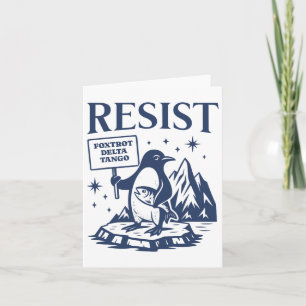 Funny Flippers Up Resist Pinguine Protest gegen Karte