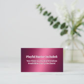 Funny Flirt Business Card Visitenkarte (Stehend Vorderseite)