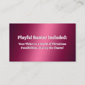 Funny Flirt Business Card Visitenkarte (Vorderseite)