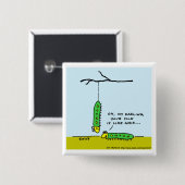 Funny Flirt Cartoon Silkworm Raupe Liebe Button (Vorne & Hinten)