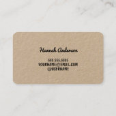 Funny Flirt Kraft Business Card Visitenkarte (Rückseite)