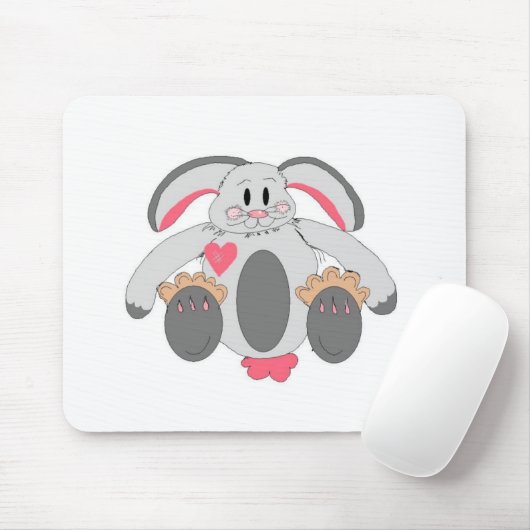 Funny Floppy Bunny Mousepad (Mit Mouse)