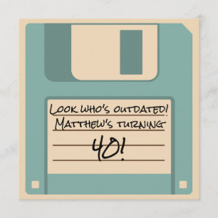 Funny Floppy Disc Veraltete Party Einladung