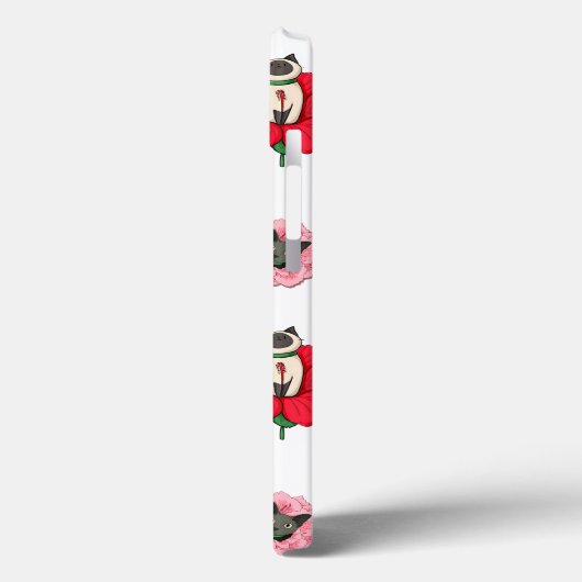 Funny Floral Cat Faces Case-Mate iPhone Hülle (Rückseite / Links)