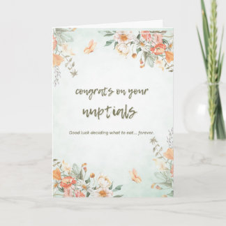 Funny Floral Congratulations Wedding Card Karte