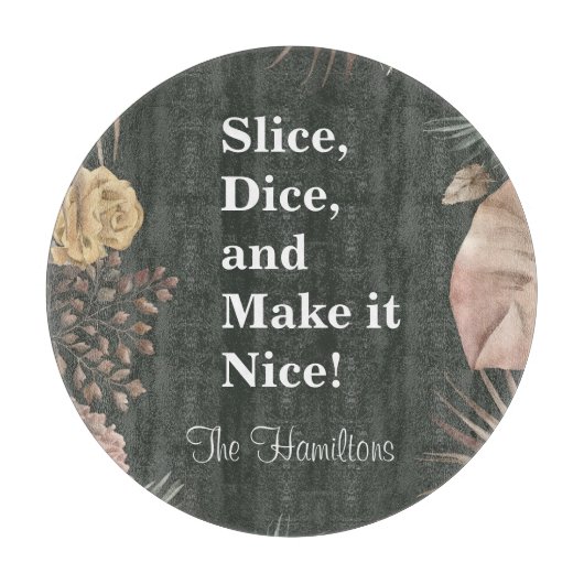 Funny Floral Custom Cutting Board Schneidebrett (Vorderseite)