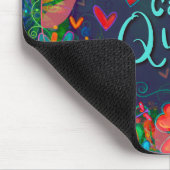 Funny floral fröhliches Coffein Queen Zitat Mousepad (Ecke)