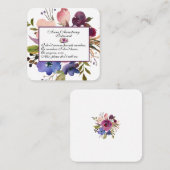 Funny Floral Introvert Quadratische Visitenkarte (Vorne/Hinten)