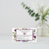 Funny Floral Introvert Visitenkarte (Stehend Vorderseite)