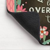 Funny Floral Pink Elegantes Modern Overthinker Zit Mousepad (Ecke)