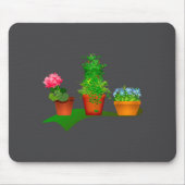 Funny Floral Plant Manager Front And Back Design Mousepad (Vorne)
