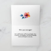 Funny Floral Retirement Card Dankeskarte (Innenseite)