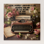 Funny Floral Schreibwriter Puzzle (Vertikal)