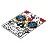 Funny Floral Skull Notizblock (Linke Seite)