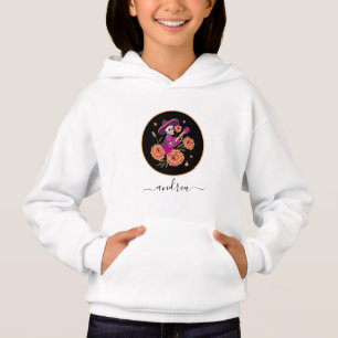 Funny Floral Sugar Skeleton Skull Gothic Girl Name Hoodie