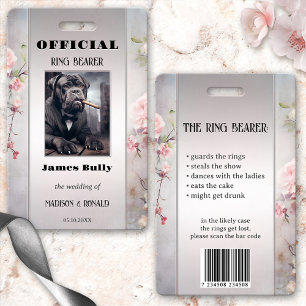 Funny Floral Wedring Foto ID Abzeichen Ausweis