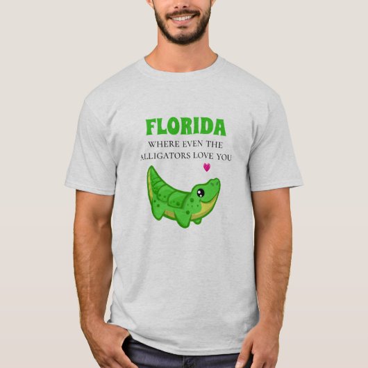 Funny Florida Alligator T - Shirt (Vorderseite)