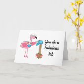 Funny Florida Flamingo Mail Lady Letter Carrier Karte (Gelbe Blume)