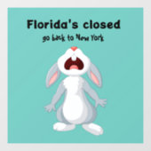 Funny Florida New York Window Decal Fensteraufkleber (Blatt)