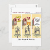 Funny Florida stehen Ihre Landvögel Postkarte (Vorne/Hinten)