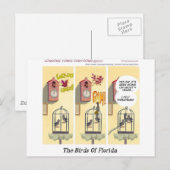 Funny Florida stehen Ihre Landvögel Postkarte (Vorne/Hinten)