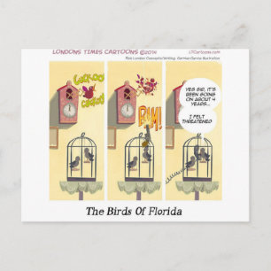 Funny Florida stehen Ihre Landvögel Postkarte