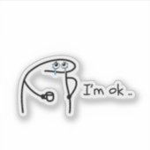 Funny Flork Meme Die-Cut Sticker - Custom Hand-Dra (Vorderseite)