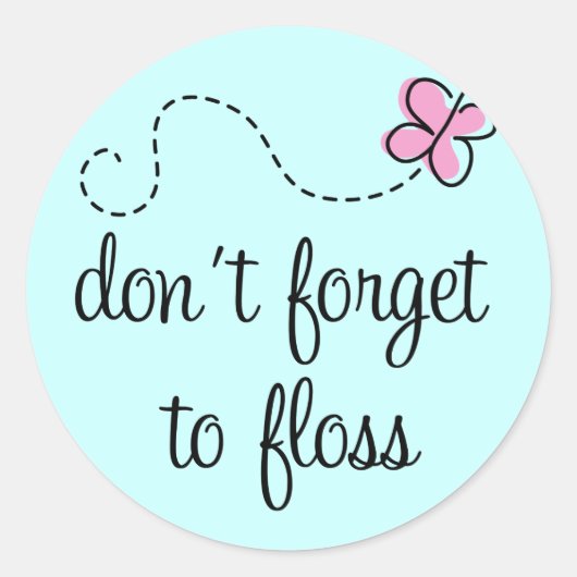 Funny Floss Dental Hygienic Sticker (Vorderseite)