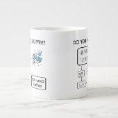 Funny Flow Chart, Brauchst du Kaffee? Jumbo-Tasse (Vorderseite)