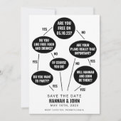 Funny Flow Chart Wedding Save the Date (Vorderseite)