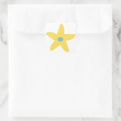 Funny Flowef Quadratischer Aufkleber (Tasche)