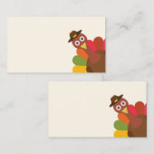 Funny | Flüchtige Blick-a-Boo-Erntedank Türkei Platzkarte (Vorne/Hinten)