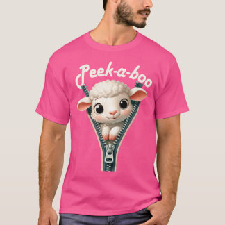 Funny Flüchtige Blick-A-Boo Sheep T-Shirt