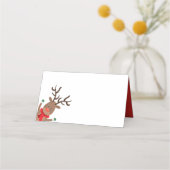 Funny Flüchtige Blick-a-Boo Weihnachtsmann | Urlau Platzkarte (Rückseite)