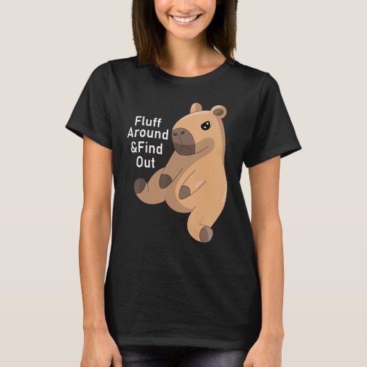 Funny Fluff Umgeben und entdecken Capybara Capy Ge T-Shirt (Vorderseite)