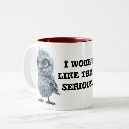 Funny Fluffy Bird Tasse (Vorderseite Links)