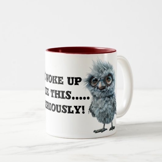 Funny Fluffy Bird Tasse (VorderseiteRechts)