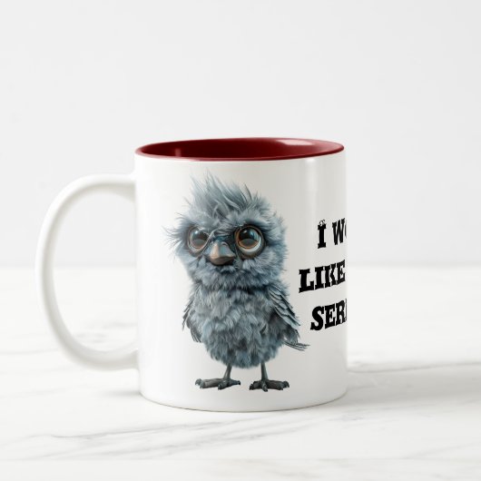 Funny Fluffy Bird Tasse (Links)