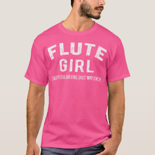 Funny Flute Girl Definition Flutist Marching Band T-Shirt