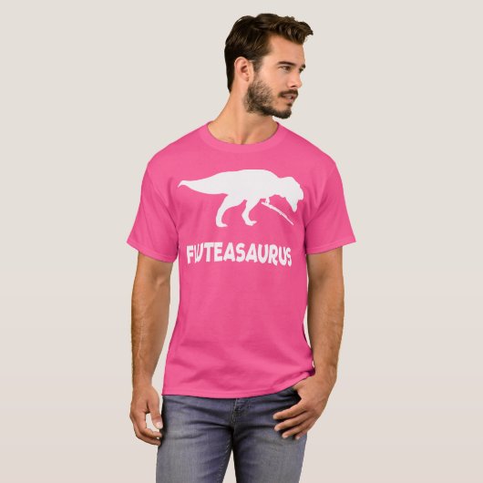 Funny Fluteasaurus Flute Dinosaurier (Shirt Flute) T-Shirt (Vorne ganz)